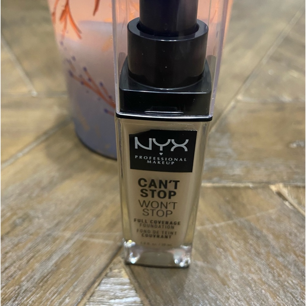 NYX can’t stop won’t stop full coverage foundation. Light ivory. 30 ml brand new